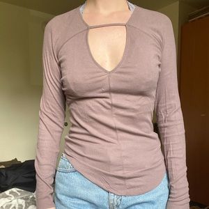 Free people cut out long sleeve top